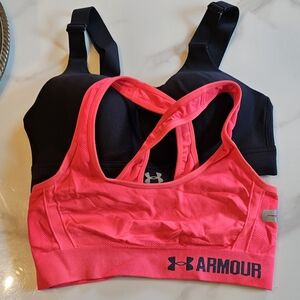 Under Armour Women's Pink and Black Sports Bras